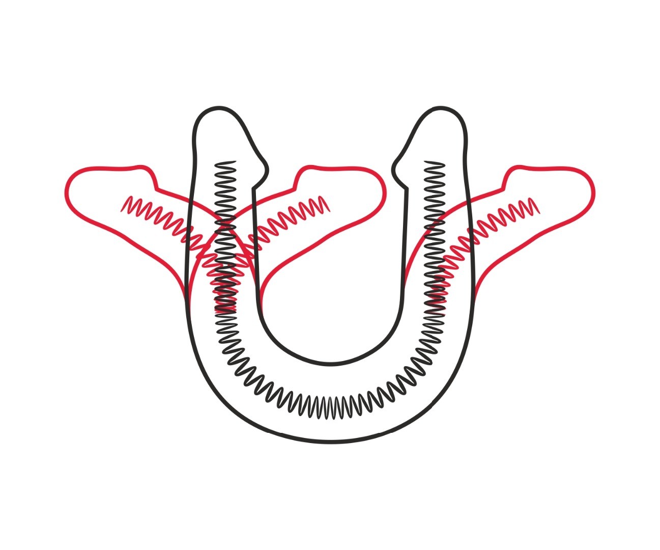 Фаллоимитатор двухсторонний FLEX&FIX SISTEM в ламинате, 47,7 см, Ø 4,3 см, киберкожа (арт. 941300)