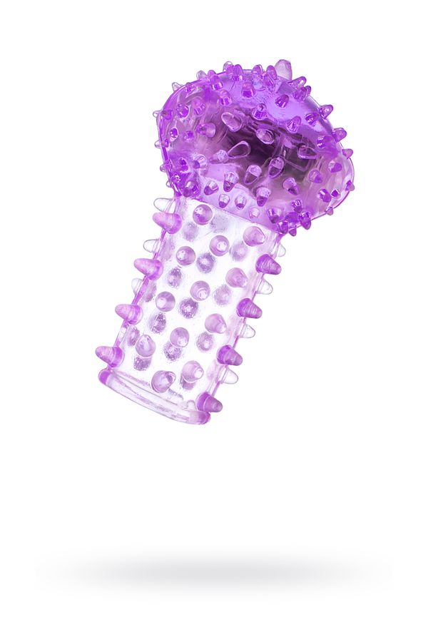 Вибронасадка на палец Toyfa, TPE, фиолетовый, 6,5 см, Ø 3 см (арт. 818036-4)
