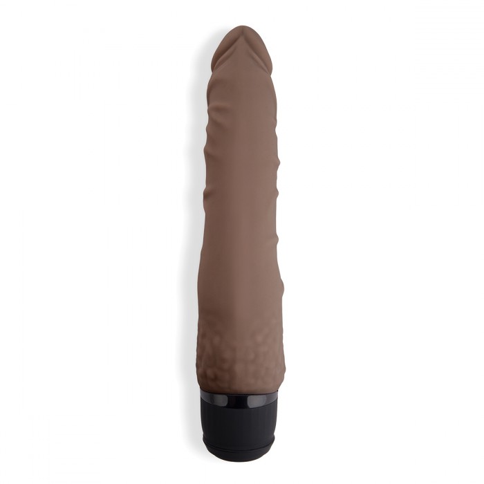 Универсальный вибромассажер цвет шоколад 7" Realistic Vibrator