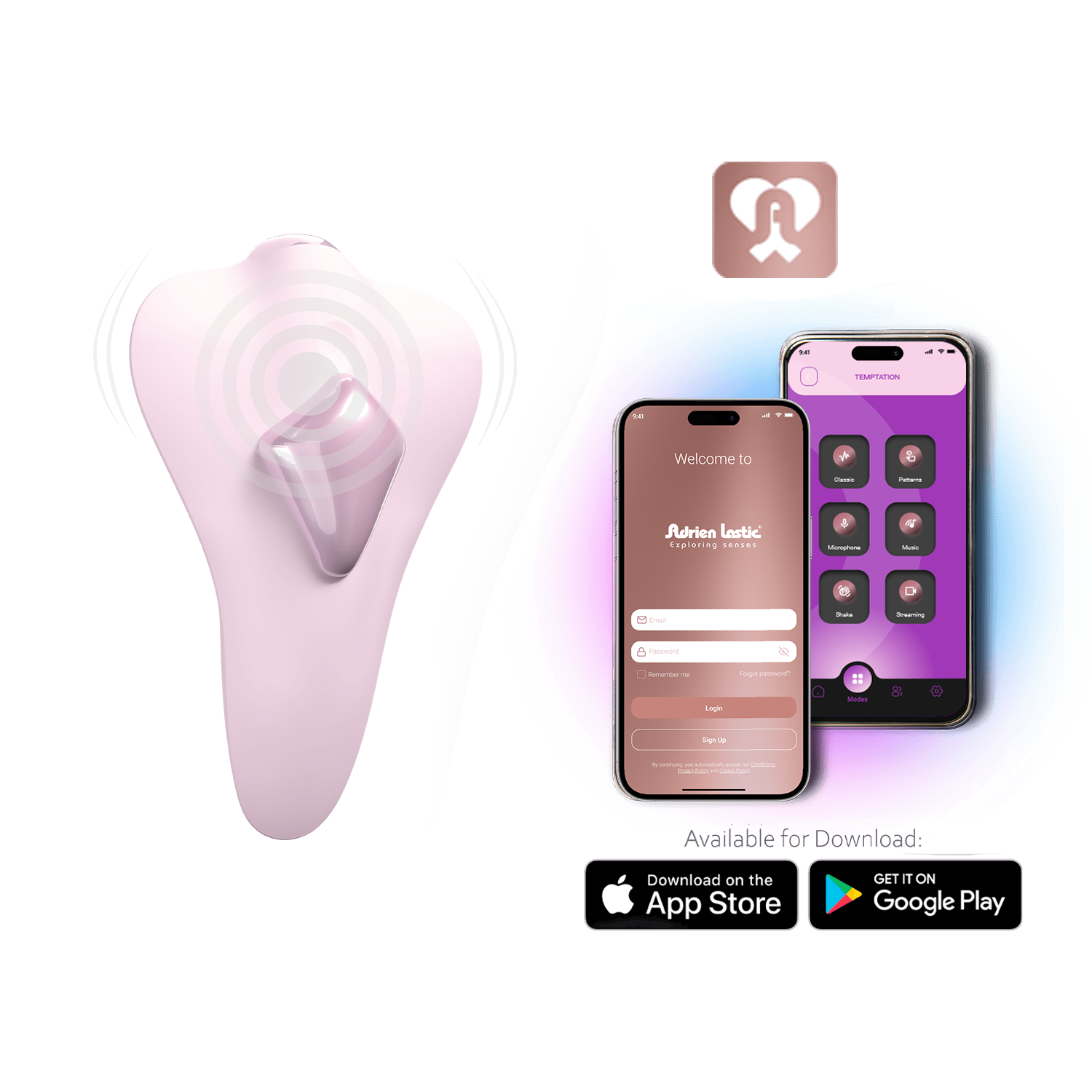 Вибратор в трусы Temptation + APP 40691AL