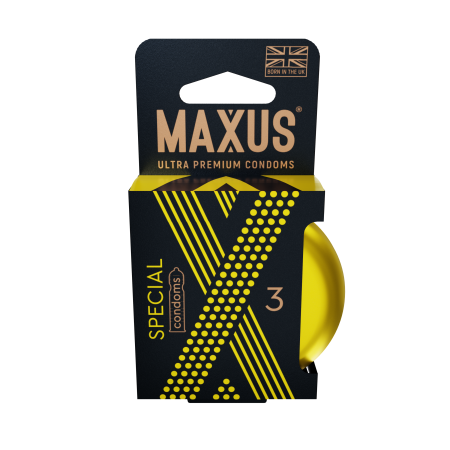 Презервативы MAXUS Специальные (Special) в железном кейсе, точечно-ребристые Х-Серия (X-Edition), 3 шт