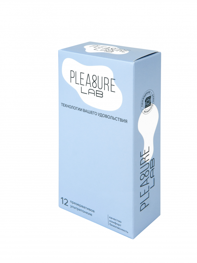 Презервативы ультратонкие Pleasure Lab, 19 см, Ø 5,5 см, 12 шт (арт. 1280lab)