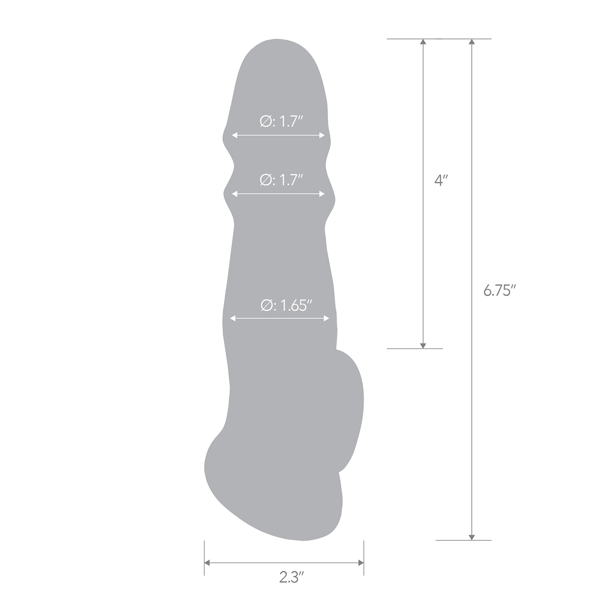 Прозрачная насадка для пениса Girthy 6,75in Penis Enhancing Sleeve Extension