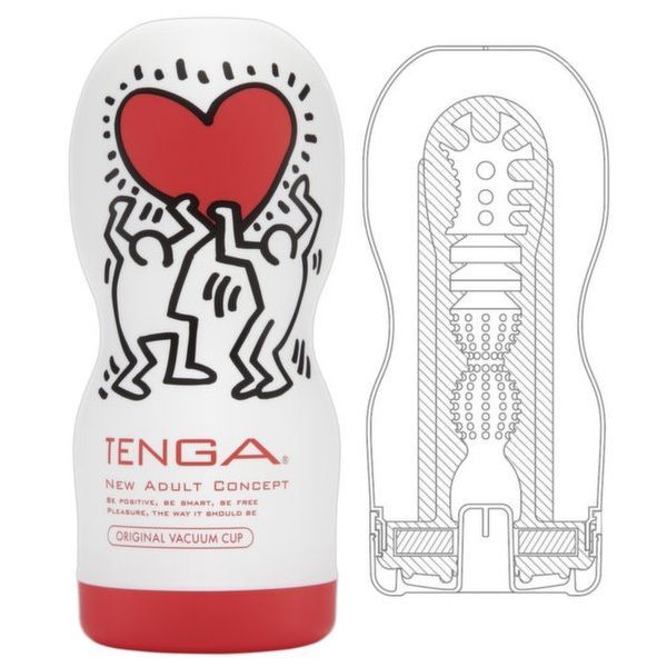 Мастурбатор Tenga Keith Haring Cup Deep Throat, 15,5 см, Ø 6,9 см (арт. KHC-201)