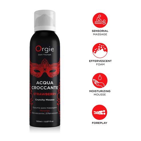 Хрустящая пенка для массажа Orgie Acqua Croccante Strawberry 150 мл