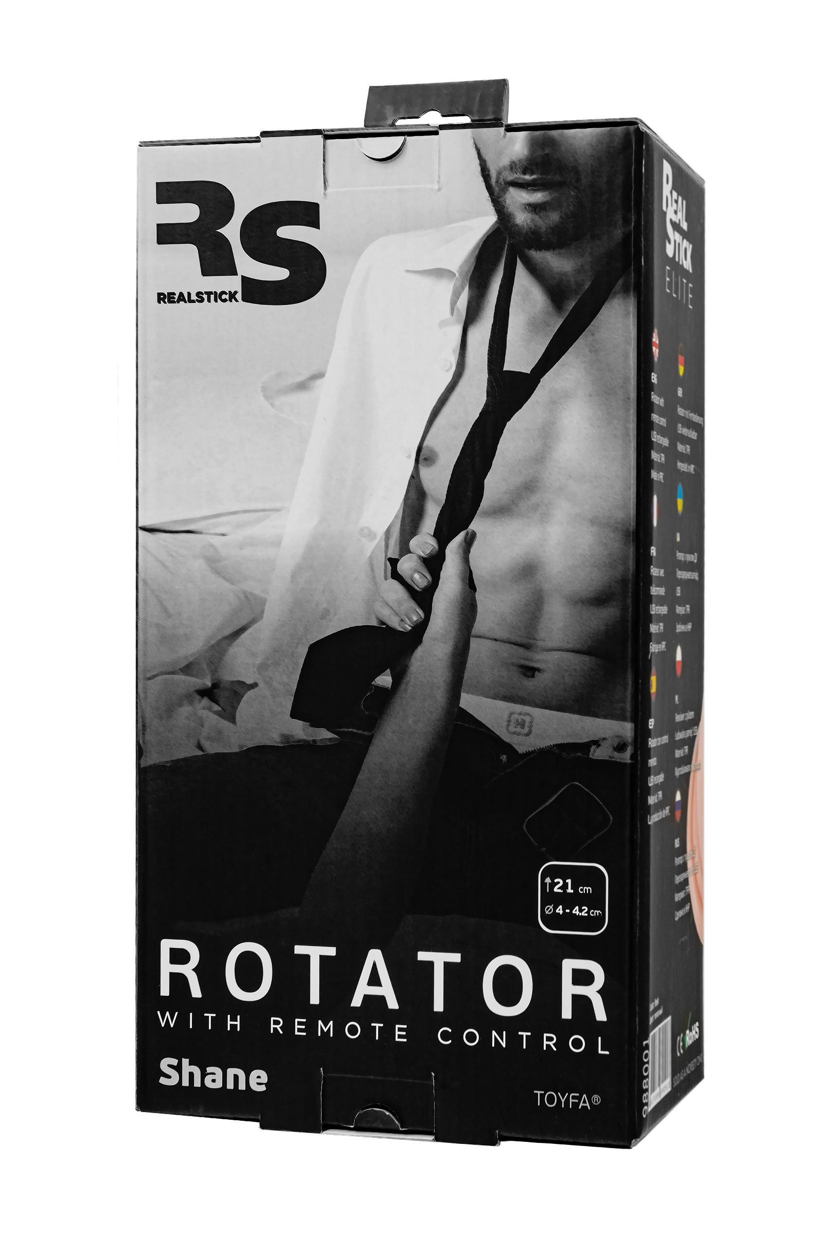 Ротатор с пультом ДУ RealStick Elite REMOTE Shane, TPR, телесный, 10 режимов ротации, 22 см