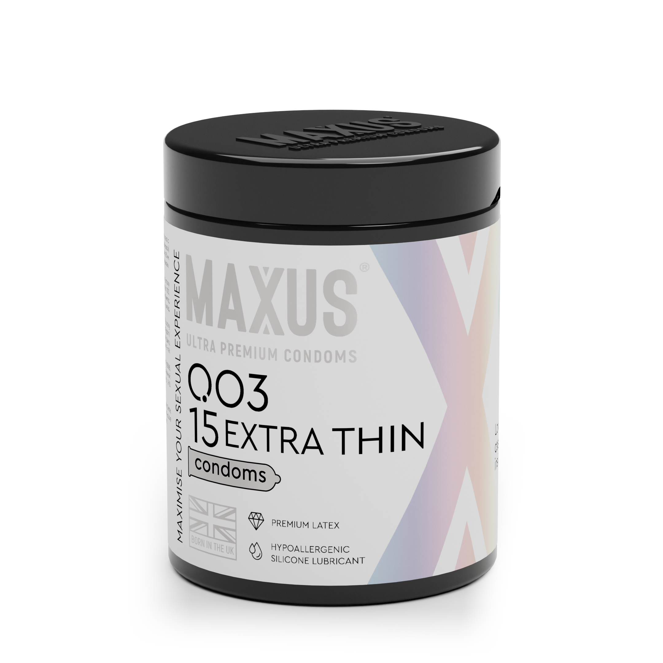 Презервативы MAXUS 003 №15 с железным кейсом, экстремально тонкие X-Edition, 15 шт