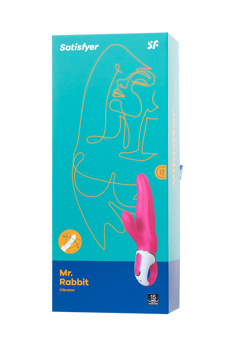 Нереалистичный вибратор Satisfyer Vibes Mr. Rabbit, силикон, красный, 22,1 см (арт. EE73-867-1017)