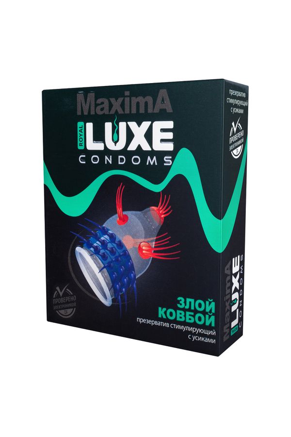 Презервативы Luxe maxima, 18 см, 5.2 см, 1 шт. (рельефы в ассортименте)