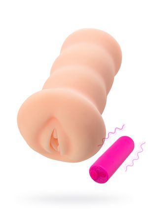 Мастурбатор реалистичный с вибрацией KOKOS Three Sisters Virgin, TPR, телесный, 18 cv (арт. M03-001-01V)