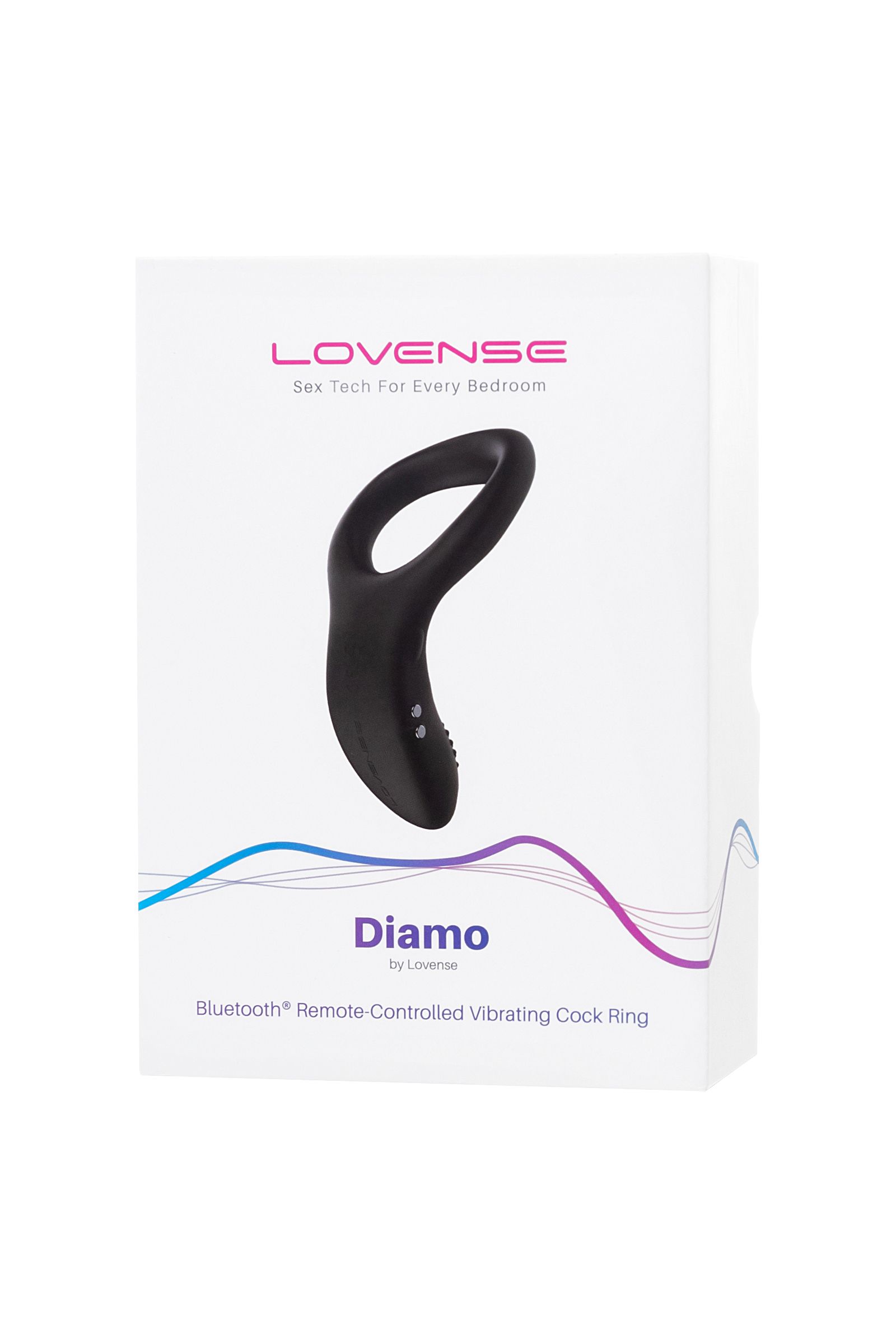 Эрекционное кольцо LOVENSE Diamo, силикон, черное, 13,3 см