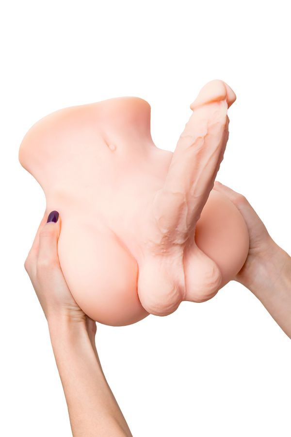 Мастурбатор с фаллосом Juicy Pussy Manuel, TPE, телесный, 25 см (арт. 893050)