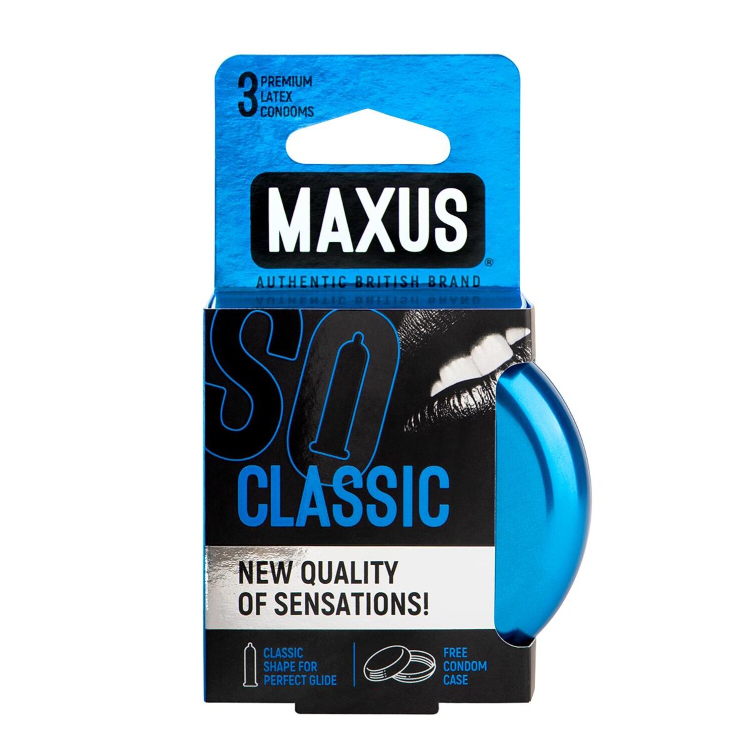 Презервативы Maxus Classic, латекс, 18 см, Ø 5,3, кейс в подарок