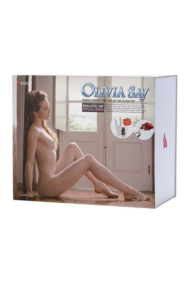 Мастурбатор реалистичный Кокос Оливия (KOKOS Olivia) с вибрацией и ротацией, ТПР (TPR), телесный, 26 см (арт. M03-003-01V)