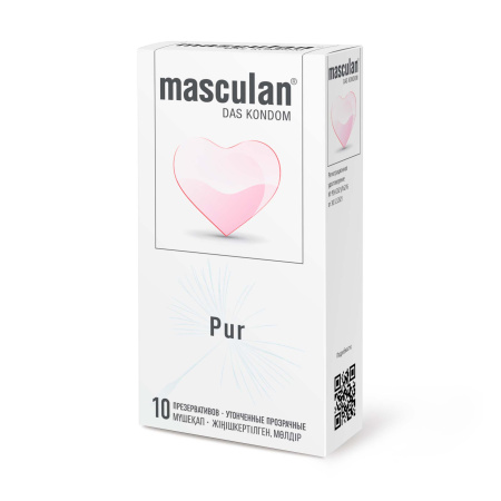 Презервативы Masculan Пур (Pur) Ультратонкие с увеличенным количеством смазки, 10 шт.