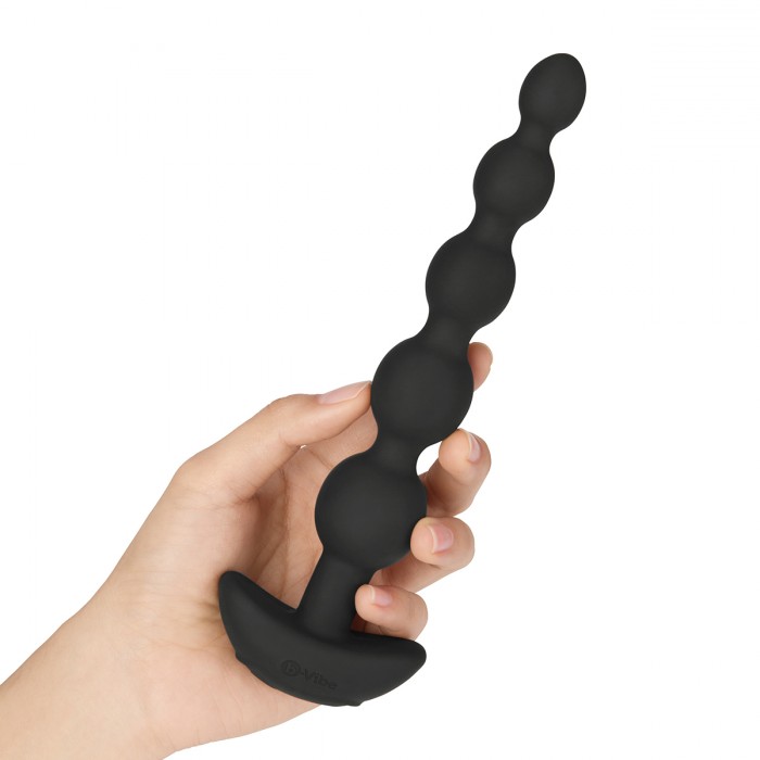 Анальные премиум-бусы с 3 моторами B-Vibe Cinco Anal Beads BLACK