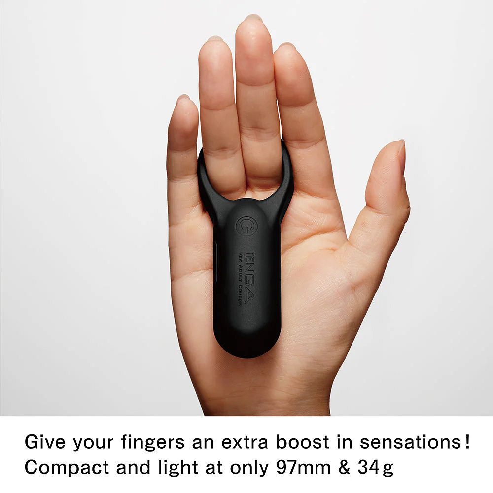 Эрекционное кольцо Tenga SVR+ Black с вибрацией