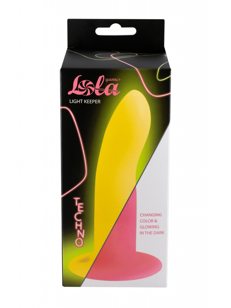 Светящийся в темноте фаллоимитатор Техно Лайт Кипер (Techno Light Keeper), 13,3 см (арт. 5012-01lola)