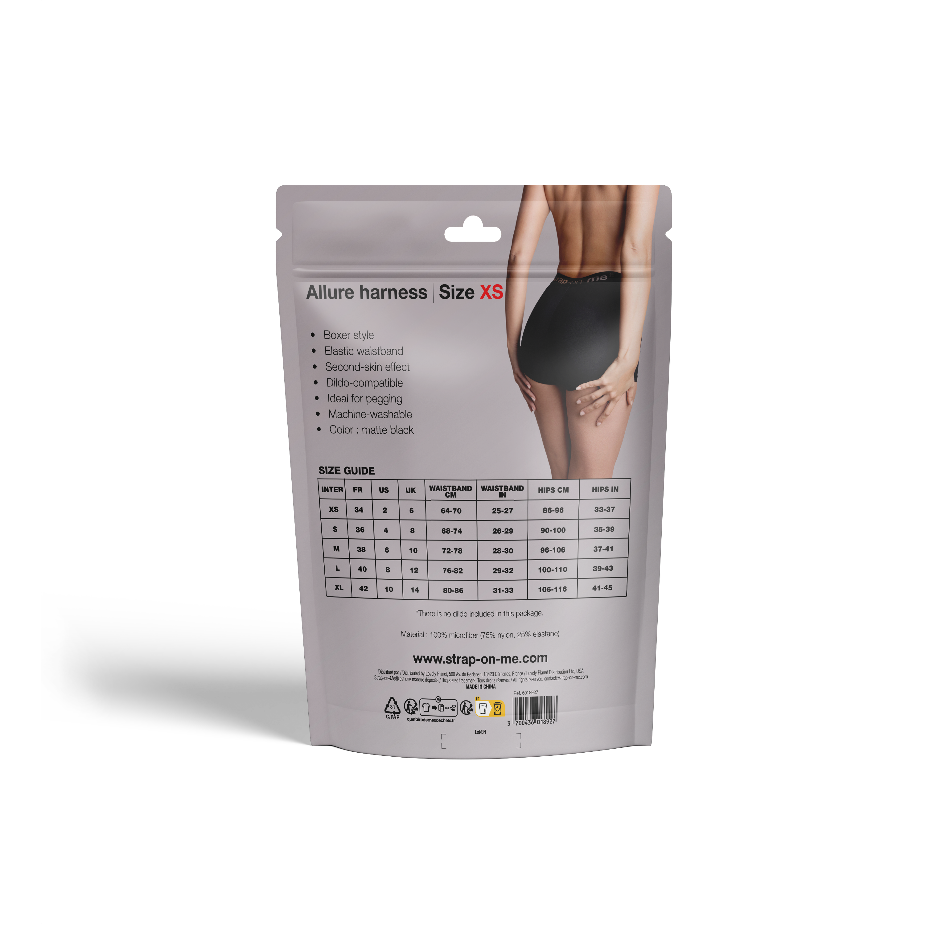 Пояс для страпона Strap-on-me Harnais Lingerie Allure, XS