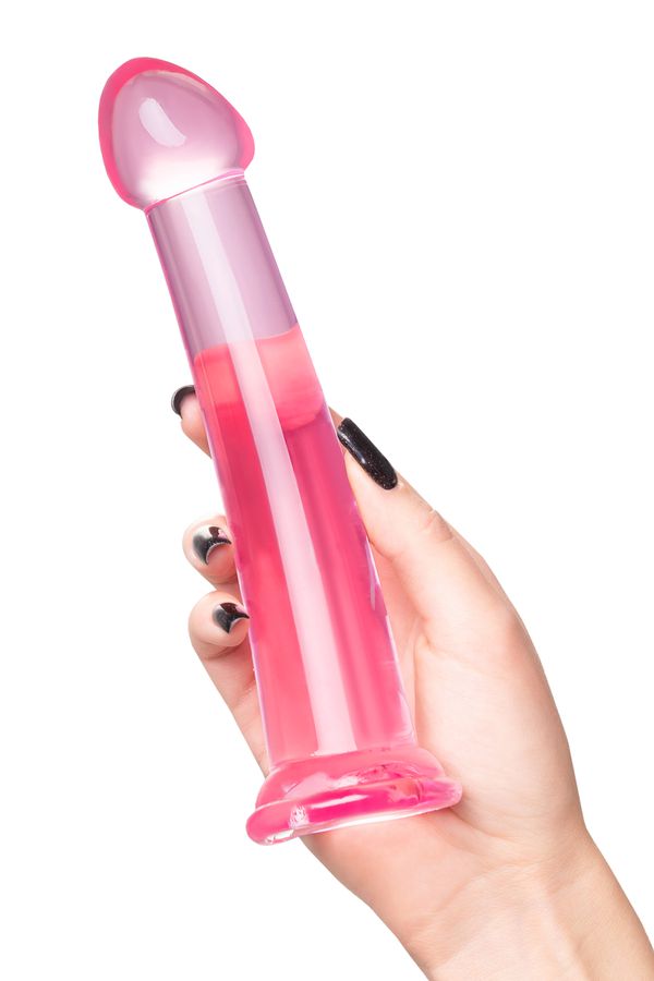 Нереалистичный фаллоимитатор Jelly Dildo Toyfa Basic, TPE, розовый