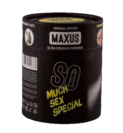 Презервативы MAXUS SO MUCH SEX SPECIAL в черном тубусе, точечно-ребристые, 100 шт