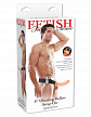 Полый страпон с вибрацией телесный Fetish Fantasy Series 8 Vibrating Hollow Strap-On