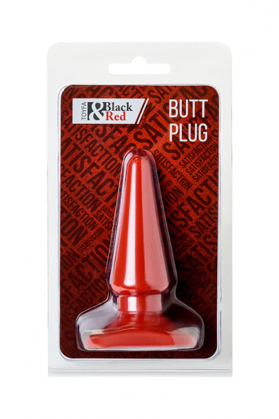 Анальная втулка Блэк энд Рэд бай Тойфа (Black & Red by Toyfa), ПВХ (PVC), красная, 10 см, Ø 3 см (арт. 901303-9)