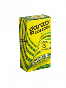 Презервативы Ganzo Ultra thin, ультратонкие, латекс, 18 см, Ø 5,2