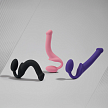 Гибкий страпон Strap-on-me Semi-Realiste, розовый, M