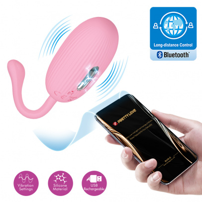 Виброяйцо Doreen с электростимуляцией и управлением через приложение
