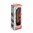 Тонкий анальный массажер 7" Slim Anal Realistic Vibrator шоколад