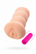 Мастурбатор реалистичный с вибрацией Кокос Три Систерс Вирджин (KOKOS Three Sisters Virgin), ТПР (TPR), телесный, 18 cv (арт. M03-001-01V)