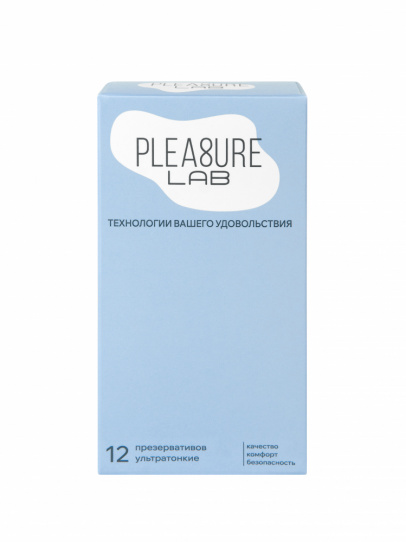 Презервативы ультратонкие Pleasure Lab, 19 см, Ø 5,5 см, 12 шт (арт. 1280lab)