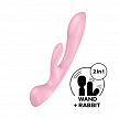 Гибкий вибратор-кролик 2 в 1 Satisfyer Triple Oh, розовый, 24 см (арт. 4018249)