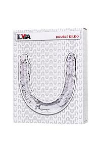 Фаллоимитатор двусторонний TOYFA Double Dildo, TPR, прозрачный, 40 см