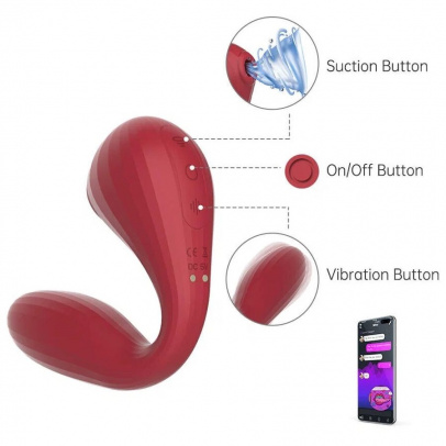 Вибратор Magic Motion Bobi, красный, 20,5 см, Ø 3,3 см (арт. 861160)