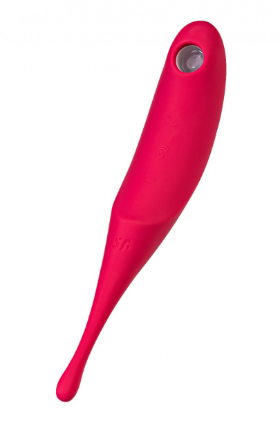 Вакуум-волновой бесконтактный стимулятор клитора Satisfyer Twirling Pro, силикон, красный (арт. J2018-306-2)