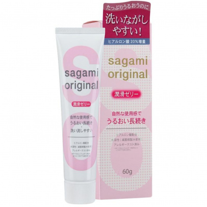 Гель-смазка Sagami Original на водной основе с гиалуроновой кислотой 60 мл.