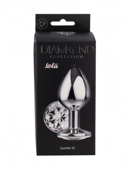 Большая анальная пробка Diamond Clear Sparkle XL 4028-02lola
