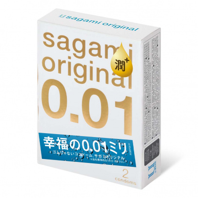 Презервативы Sagami Original 001 EXTRA LUB, полиуретан, 2 шт.