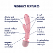 Вибратор-ванд 2 в 1 Satisfyer Triple Lover, розовый, 23,7 см (арт. 4018218)