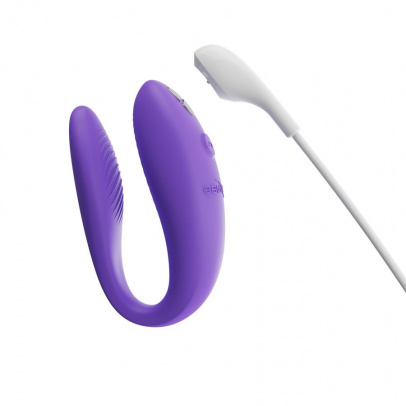 Вибратор для пар We-Vibe Sync Go, светло-фиолетовый, 7,5 см, Ø 3,1 см, кейс в подарок (арт. SNSY5SG4)