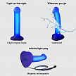 Светящийся фаллоимитатор Strap-on-me Glow-Led Dildo - M, фиолетовый