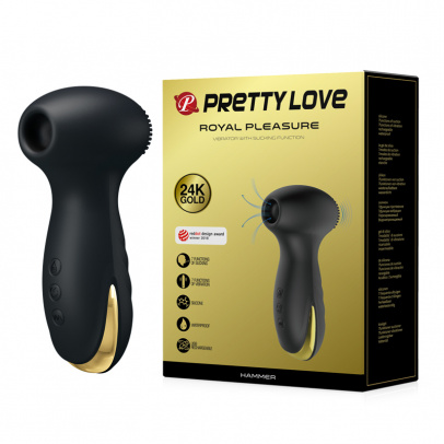 Вакуумный самоочищающийся вибростимулятор клитора и эрогенных зон Baile PrettyLove Hammer Royal Plea