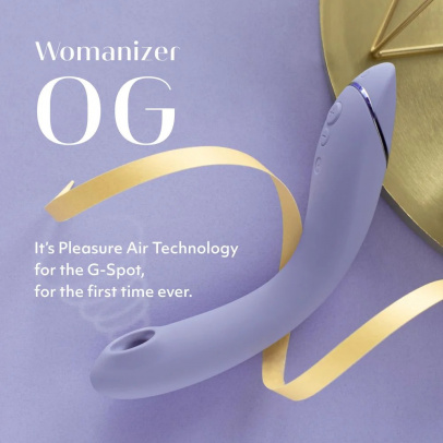 Стимулятор G-точки Womanizer OG c технологией Pleasure Air и вибрацией сиреневый
