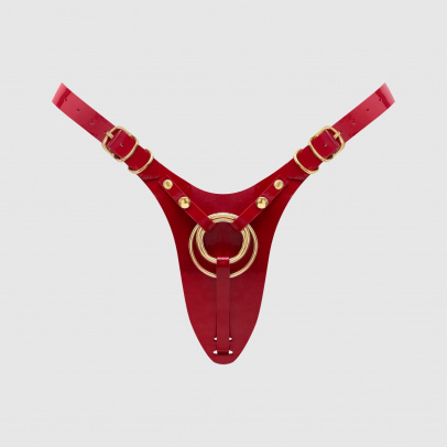 Пояс для страпона Strap-on-me HARNAIS SIMILI FABULOUS, красный