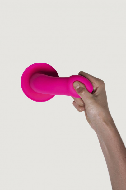 Дилдо на присоске с двойной плотностью HITSENS S02 PINK ADRIEN LASTIC DILDO DUAL DENSITY