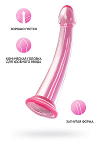 Нереалистичный фаллоимитатор Jelly Dildo Toyfa Basic, TPE, розовый