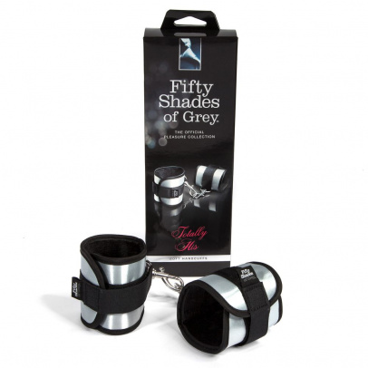 Наручники Fifty Shades of Grey Totally His текстильные, регулируемые (арт. 52413)