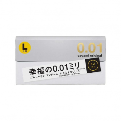 Презервативы Sagami Original 001 L-Size, полиуретан, 5 шт.